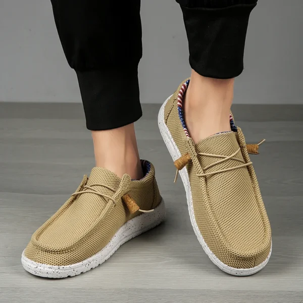 Non Slip Shoes For Old People, Comfortable Canvas Walking Loafers - Image 5