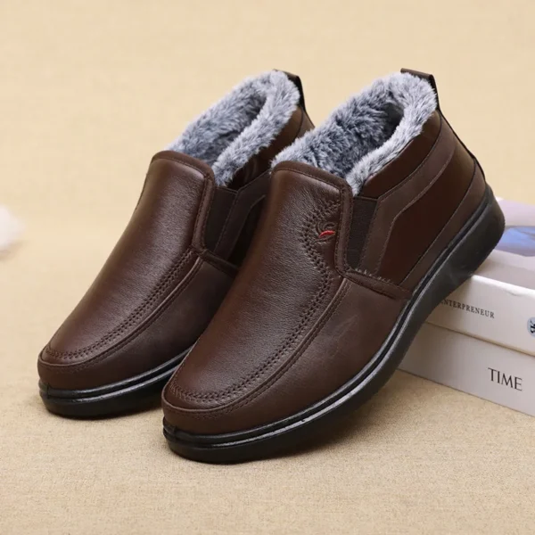 Non Slip Shoes For Old People Waterproof Warm Cotton Casual Boots - Image 6