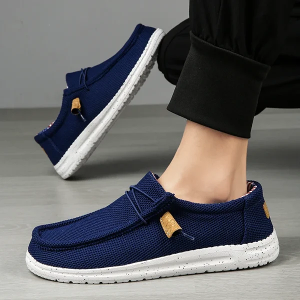 Non Slip Shoes For Old People, Comfortable Canvas Walking Loafers - Image 6