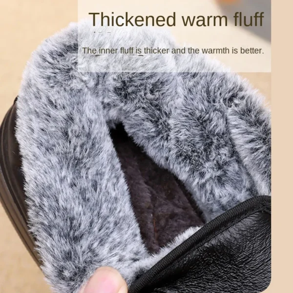 Non Slip Shoes For Old People Waterproof Warm Cotton Casual Boots - Image 3