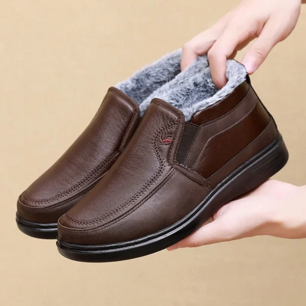 Non Slip Shoes For Old People Waterproof Warm Cotton Casual Boots - Image 2