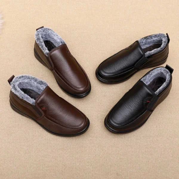 Non Slip Shoes For Old People Waterproof Warm Cotton Casual Boots - Image 4